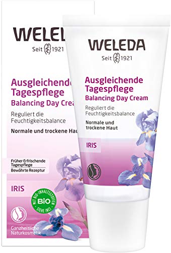 WELEDA Bio Iris Ausgleichende Tagespflege, reichhaltige Naturkosmetik Feuchtigkeitspflege zur intensiven Pflege von trockener Haut, Creme zum Schutz vor Umwelteinflüssen (1 x 30 ml) im Sale